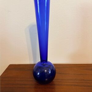 Elegant Blue Glass Vase